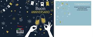 BIGLIETTINI ANNIVERSARIO 11,5X16 -LINEA MILLEFORME