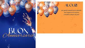 BIGLIETTINI ANNIVERSARIO 11,5X16 -LINEA MILLEFORME