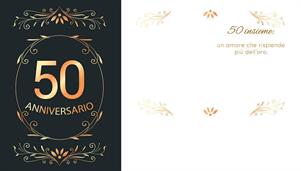 BIGLIETTINI ANNIVERSARIO 50 11,5X16 -LINEA MILLEFORME