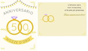 BIGLIETTINI ANNIVERSARIO 50 11,5X16 -LINEA MILLEFORME