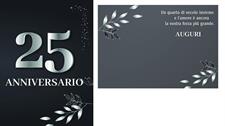 BIGLIETTINI ANNIVERSARIO 25 11,5X16 -LINEA MILLEFORME