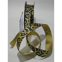 NASTRO BISTICCIO MAZZARINO 25MM X 15MT BLU/ORO