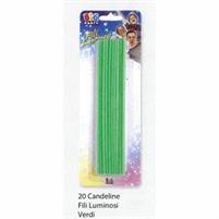 CANDELE FILI DI LICE VERDE X 20 PZ