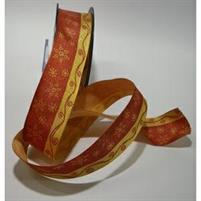 NASTRO ANIMATO CORIMBO MAZZARINO 40MM X 15MT RAME/ORO