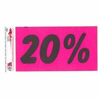 CARTELLI SCONTI 20% conf.da 5 pezzi