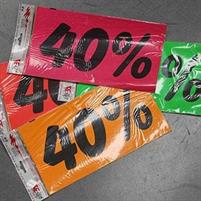 CARTELLI SCONTI 40% conf.da 5 pezzi