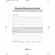 REGISTRO PREVENZIONE INCENDI 48 PAGINE 31X24,5