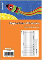 BLOCCO RAPPORTINO DI LAVORO 2 COPIE 15X23 50FF AUTORICALCANTE