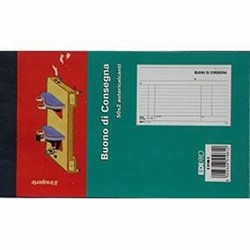 BLOCCO BUONI DI CONSEGNA 2 COPIE 9,9X17 50FF AUTORICALCANTE