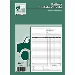 BLOCCO D.D.T. FATTURA TENTATA VENDITA 2 COPIE 29,7X21 50FF AUT.