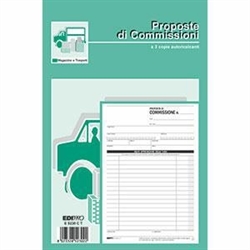 BLOCCO COMMISSIONI 3 COPIE 23X14,8 33FF AUTORICALCANTE