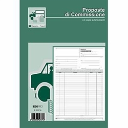 BLOCCO COMMISSIONI 3 COPIE 29,7X21 33FF AUTORICALCANTE
