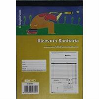 BLOCCO RICEVUTE SANITARIE NUMERATE 23X15 50FF AUTORICALCANTE