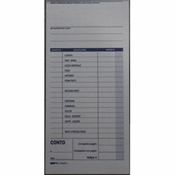 BLOCCO CONTI RISTORANTE C/DETTAGLIO VOCI 22X10 100FF USO MANO