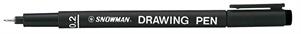 PENNE SNOWMAN DRAWING PEN 0,2 NERE