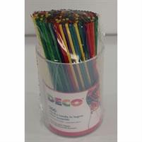 STECCHE LEGNO TONDE - BARATT. 200 PZ. - COL. ASS.