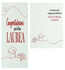 BIGLIETTINI LAUREA 11,5X16 -LINEA MILLEFORME