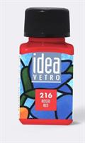 COLORI PER VETRO -IDEA VETRO FLACONE 60 ML-MAIMERI ROSSO