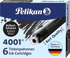 CARTUCCE STILOGRAFICHE PELIKAN 4001 X 6 NERO
