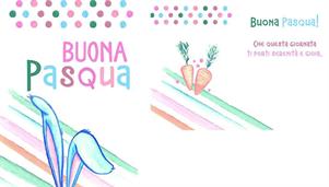 BIGLIETTINI BUONA PASQUA 11,5X16 -LINEA MILLEFORME