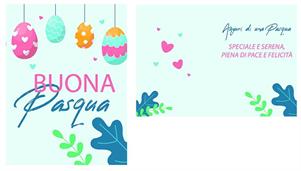 BIGLIETTINI BUONA PASQUA 11,5X16 -LINEA MILLEFORME
