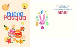 BIGLIETTINI z.BUONA PASQUA mini 8x13-LINEA MILLEFORME