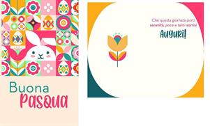 BIGLIETTINI z.BUONA PASQUA mini 8x13-LINEA MILLEFORME