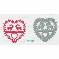 REFIL FUSTELLA SOTTILE CUORE CON RENNE  7X7 CM.