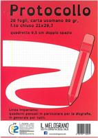 DIDATTICO-PROTOCOLLO QUADRETTO 0,5(5MM)20FF COP.ROSSO
