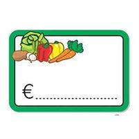 SEGNAPREZZI PVC CANCELLABILE VERDURA - RETTANGOLO 10X7 - 10 PEZZ