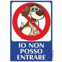 CARTELLI ADESIVI PV ADESIVO IO NON POSSO ENTRARE CM 10X15 - 1 AD