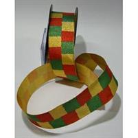 NASTRO SMIRNE MAZZARINO 40MM X 15 MT VERDE/ORO/ROSSO