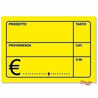 SEGNAPREZZI 20X14 CARTELLO ORTOFRUTTA 20X14 - 25 PZ. – FLUO ASSO