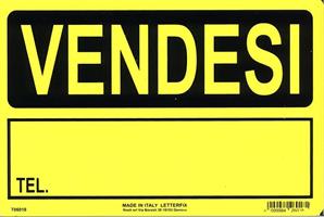 CARTELLO PVC VENDESI 20X30