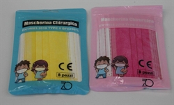 MASCHERINE CHIRURGICHE TNT BIMBI COL.ASS M/F CONF. 8 PEZZI