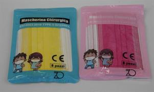 MASCHERINE CHIRURGICHE TNT BIMBI COL.ASS M/F CONF. 8 PEZZI