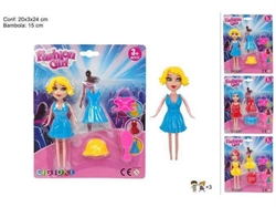 BAMBOLA CON ACCESSORI CM.15