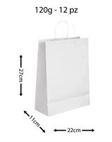 BUSTE REGALO CORDINO BIANCHE 22X11X27