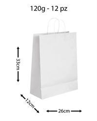 BUSTE REGALO CORDINO BIANCHE 26X12X33