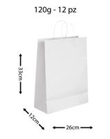 BUSTE REGALO CORDINO BIANCHE 26X12X33