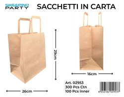 BUSTE REGALO CORDINO TAKE AWAY PASTICCERIA C/F AVANA 26X16X29