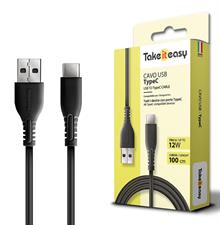 TELEFONIA TAKE IT EASY CAVO USB-A TO TYPE-C 18W - 100CM - NERO
