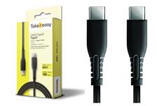 TELEFONIA TAKE IT EASY CAVO USB-C TYPE-C 60W - 100CM - NERO