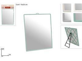 SPECCHIO RETTANGOLARE CM.14X20 CON SUPPORTO