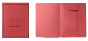 CARTELLE INSERTI CON 3 ALETTE CONF.50 PZ ROSSE