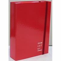 CARTELLA CON ELASTICO D.07 35X25 NEW COLOR ROSSO
