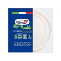 PIATTI DOPLA PIZZA RIUTILIZZABILI D.320 X 6