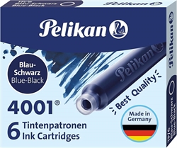CARTUCCE STILOGRAFICHE PELIKAN 4001 X 6-BLUE