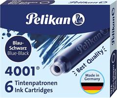 CARTUCCE STILOGRAFICHE PELIKAN 4001 X 6-BLUE