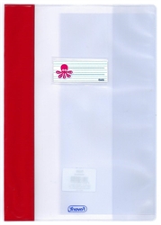 COPRIMAXI RINFORZ. LISCIO PP140 P/NOM 21X29,7 BANDA ROSSO